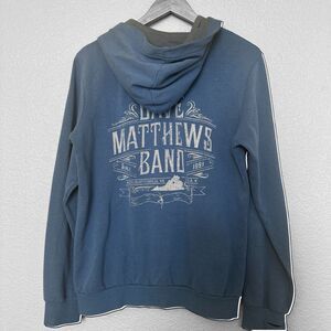 Dave Matthews Band Hoodie Mens Medium Blue Full Zip Fleece Sweatshirt Concert